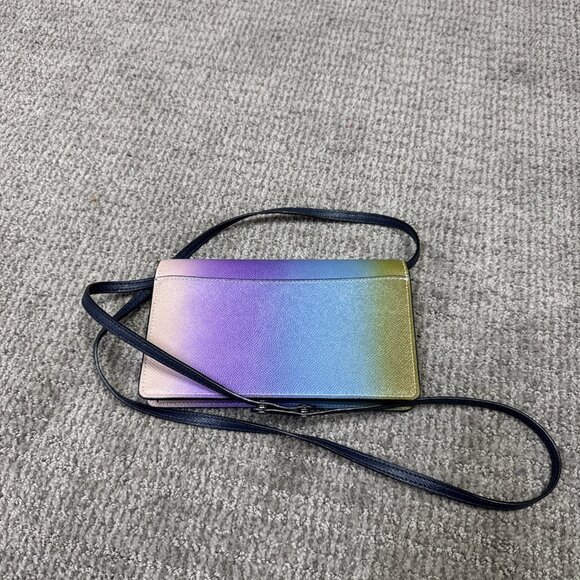 Coach Fold Over Hayden Crossbody Clutch Multicolored Ombré Small - Picture 6 of 8